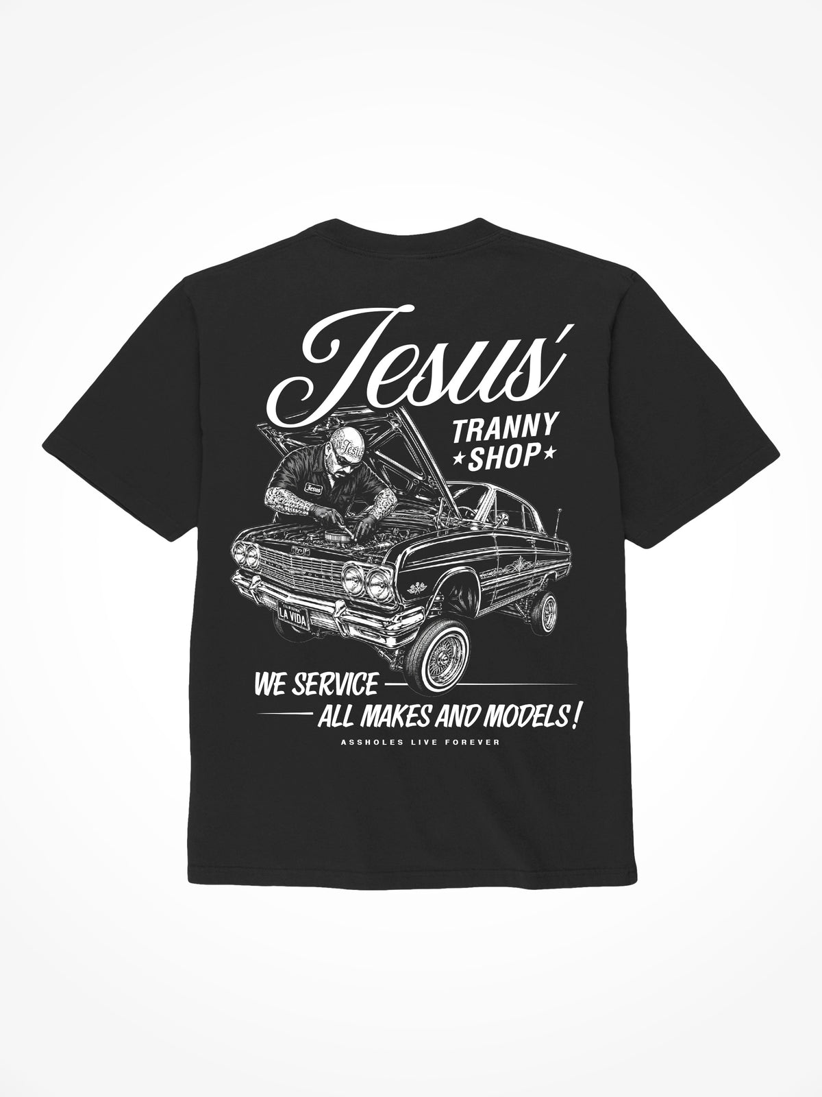 Jesus Loves Trannies - Black T-Shirt