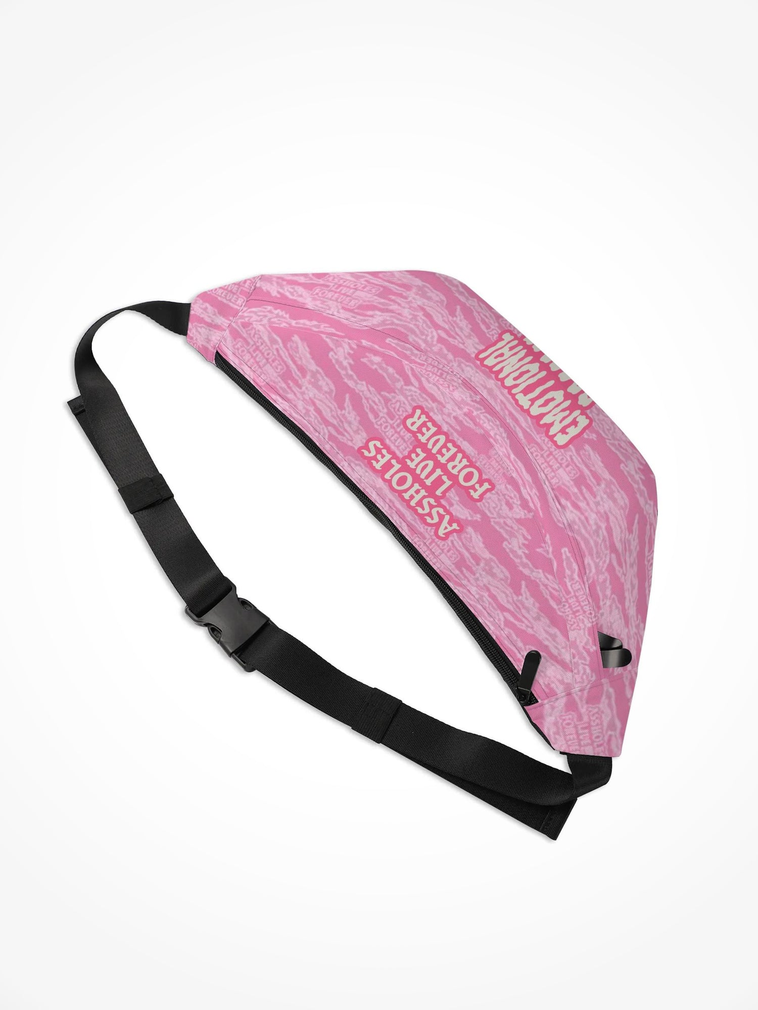 Large Fanny Pack - Pink Tiger Camo Emotional Baggage