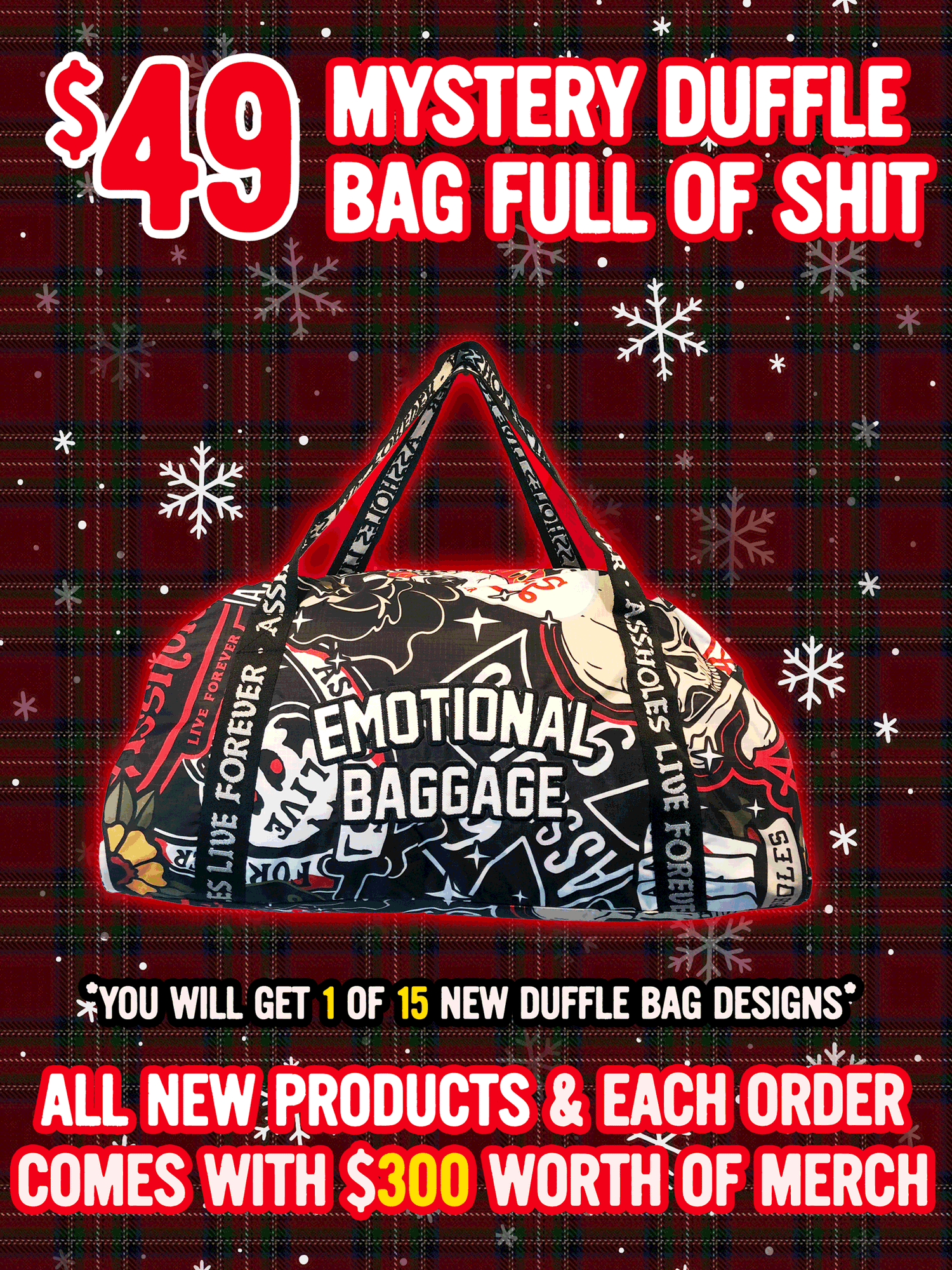 XMAS 2025 Duffle Bag Full of Stuff - Mystery Box
