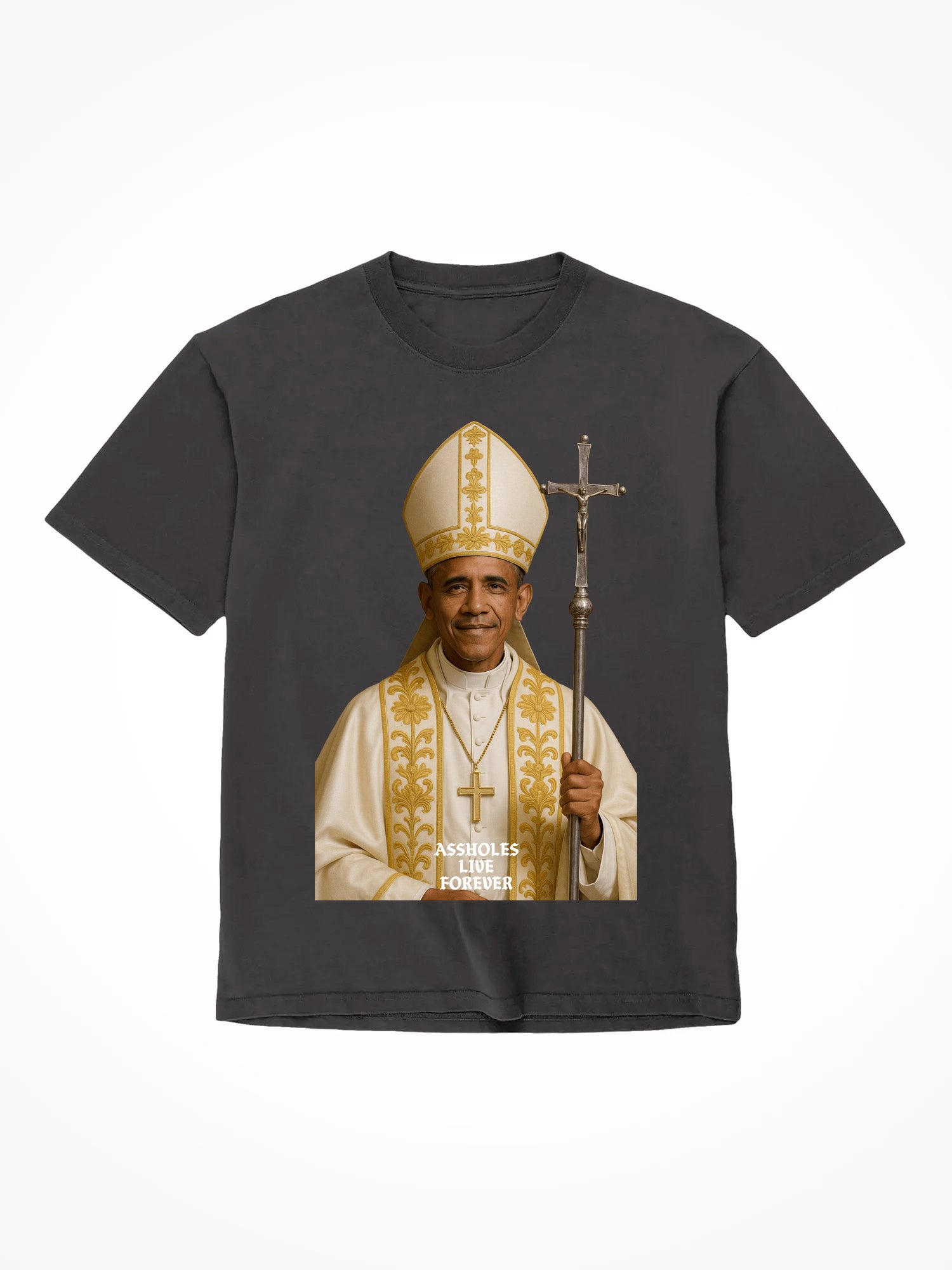 Pope Obama - Black T-Shirt