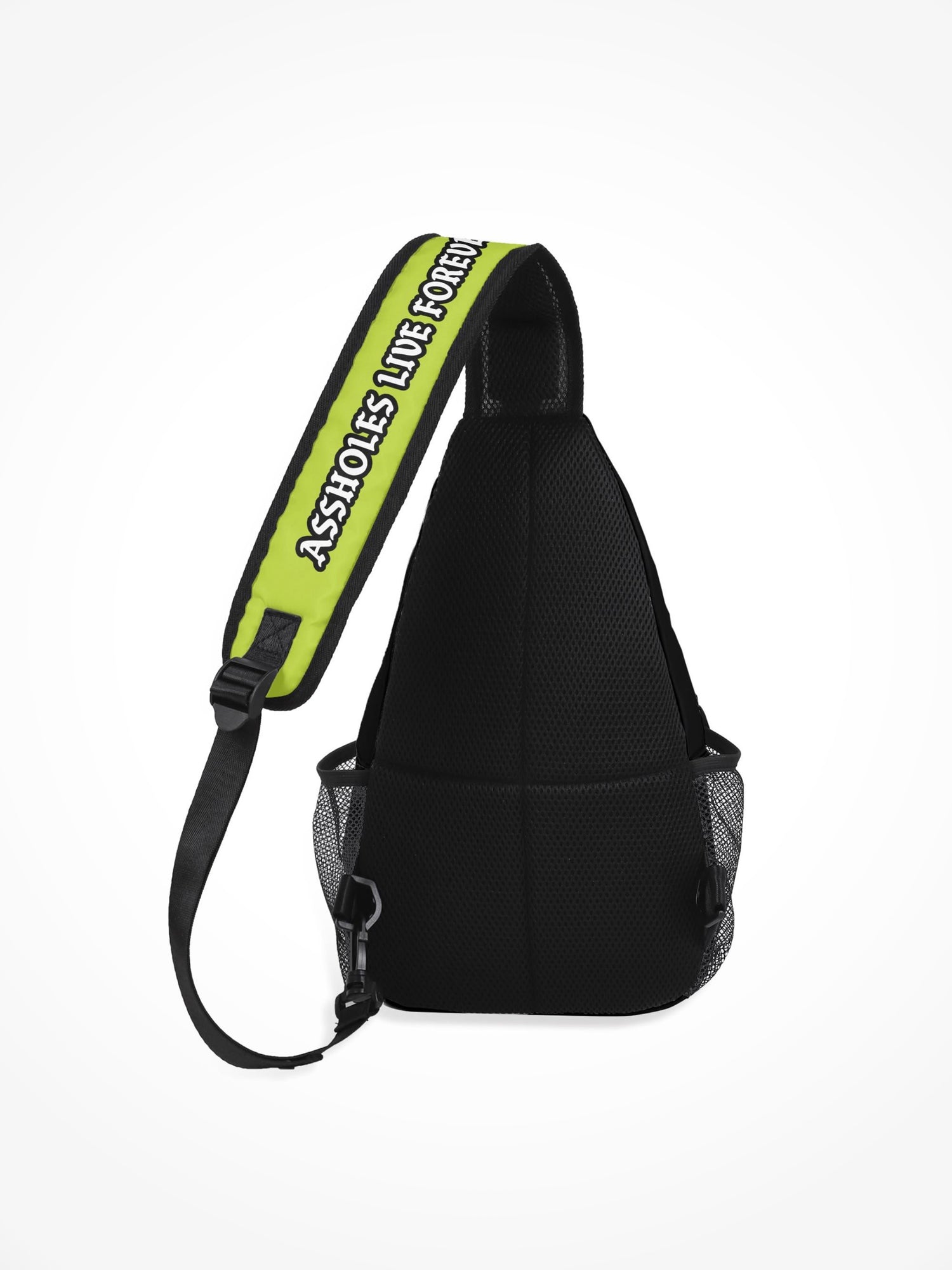 All-Over-Print Chest Crossbody Bag - Assholes College Lime