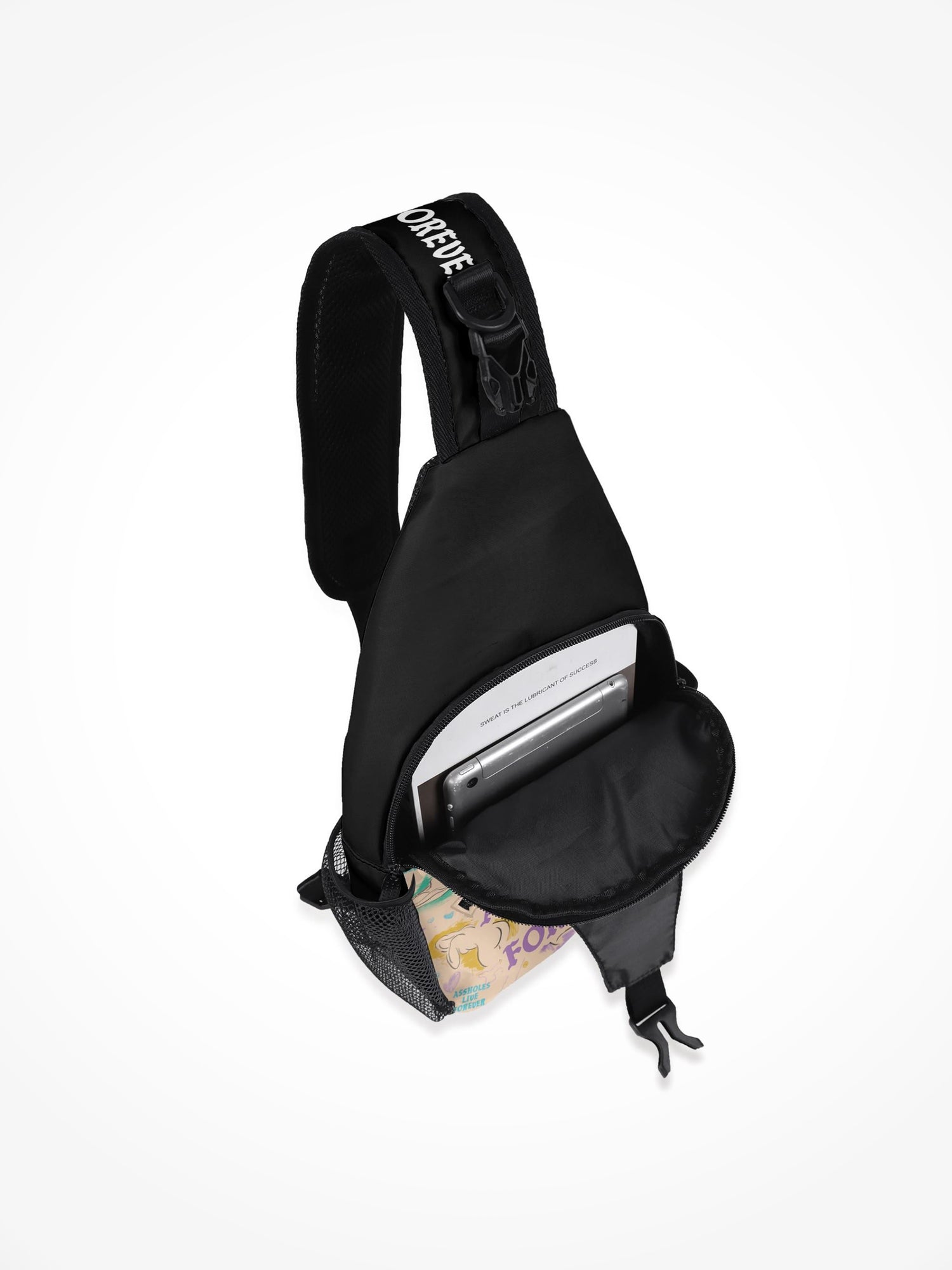 All-Over-Print Chest Crossbody Bag - ALF Nude