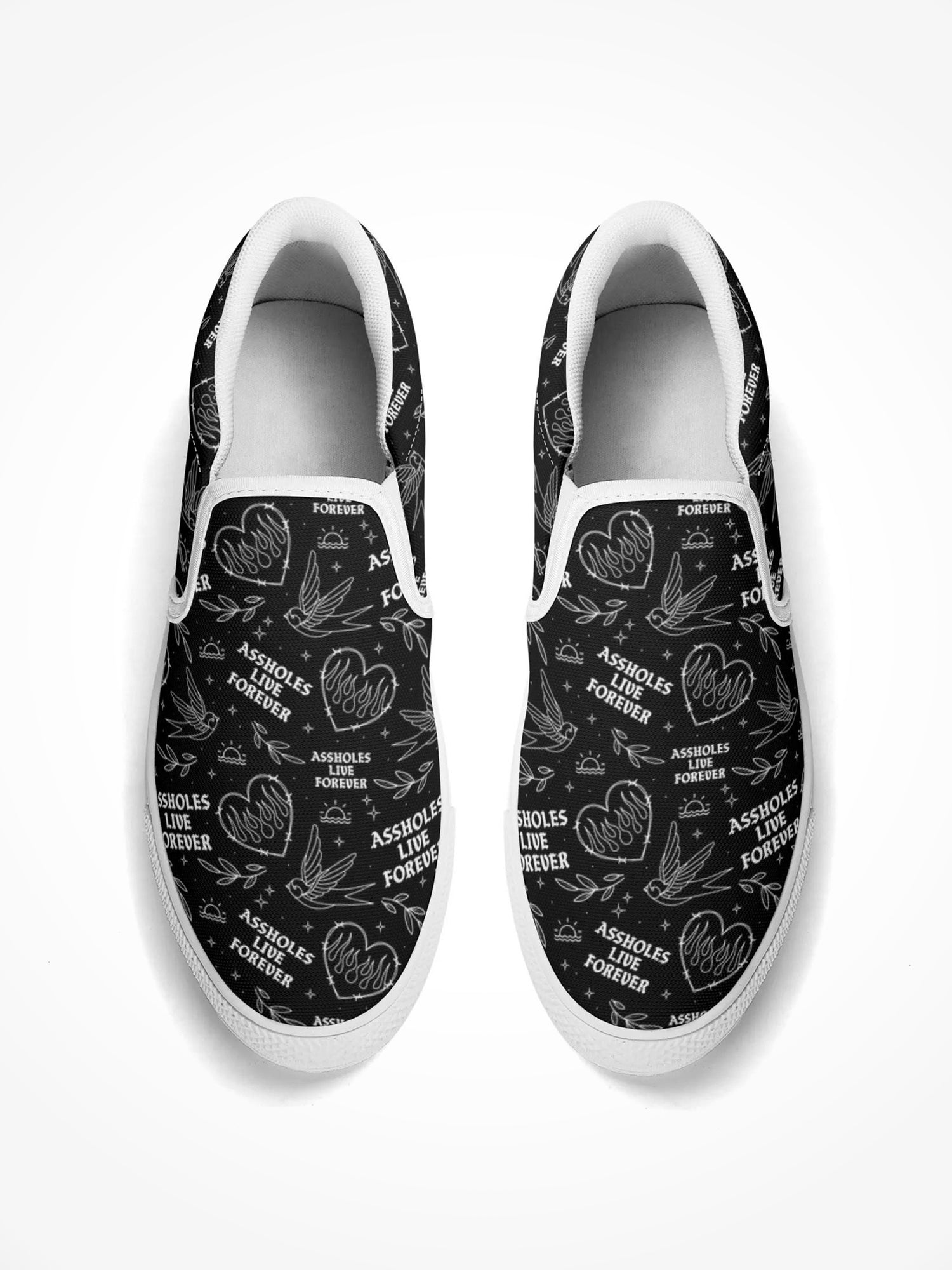 Mens Rubber Slip On Shoes ALF Swallow Pattern
