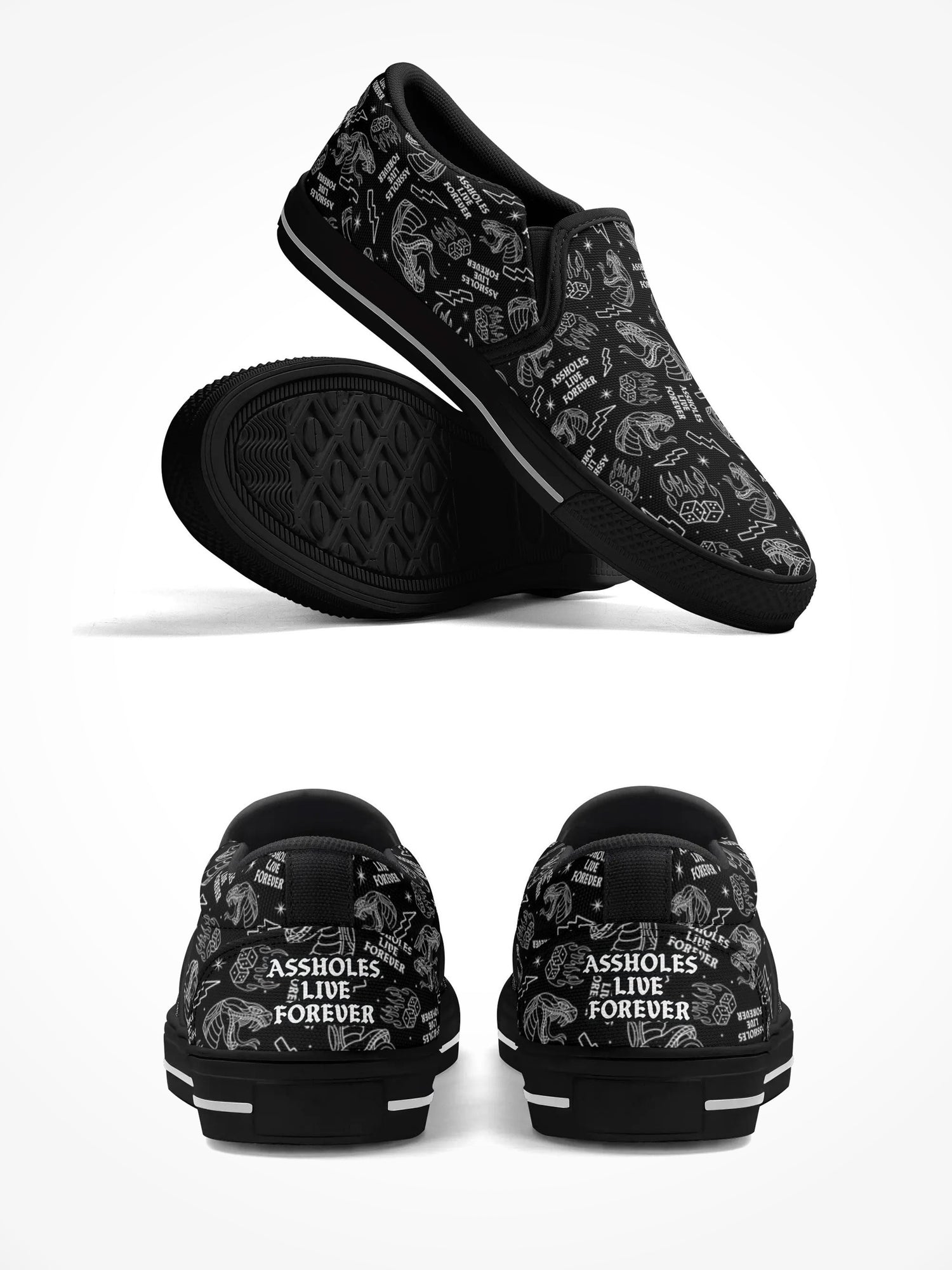 Mens Rubber Slip On Shoes - ALF Snake