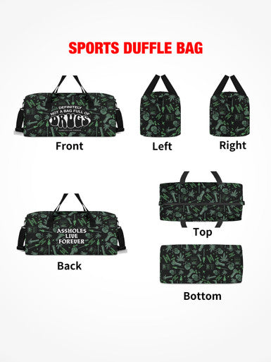 Sports Duffle - Definitely Not A Bag Full Of Drugs - Stoner Skull