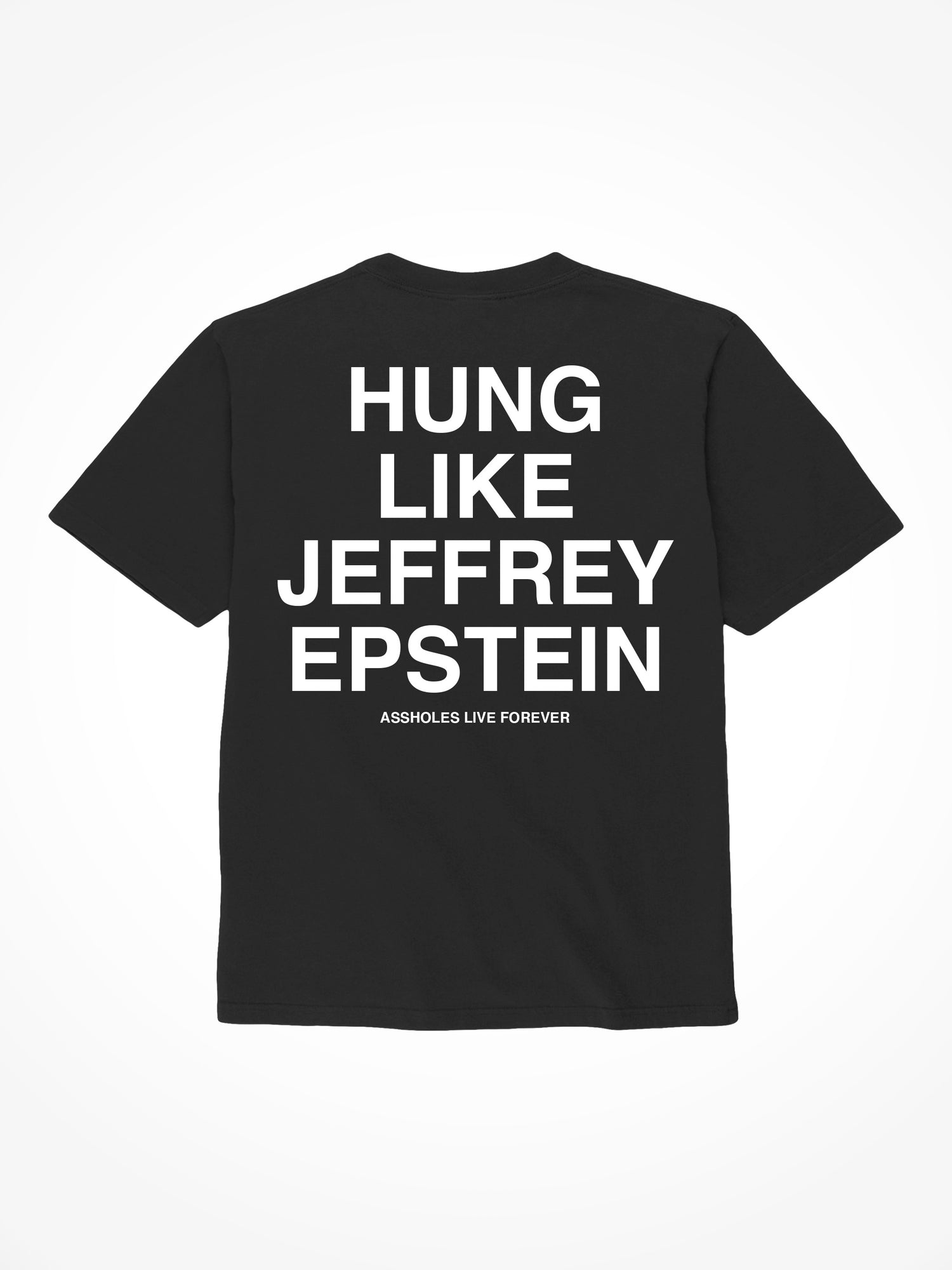 Hung Like Jeffrey Epstein - Black T-Shirt