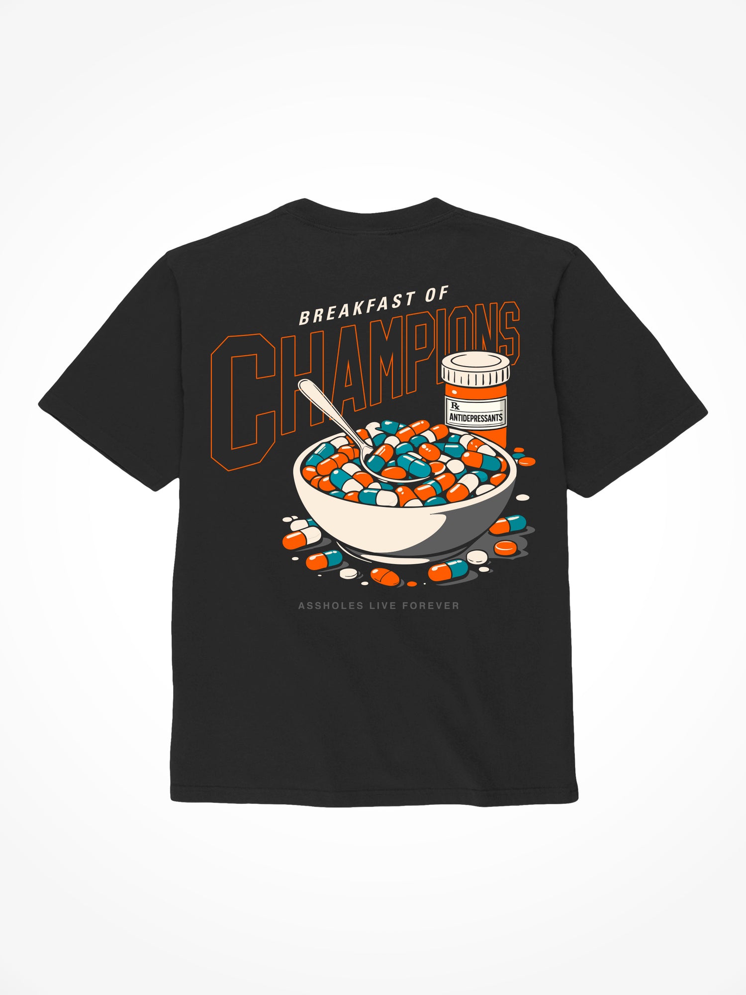 Breakfast of Champions - Black T-Shirt