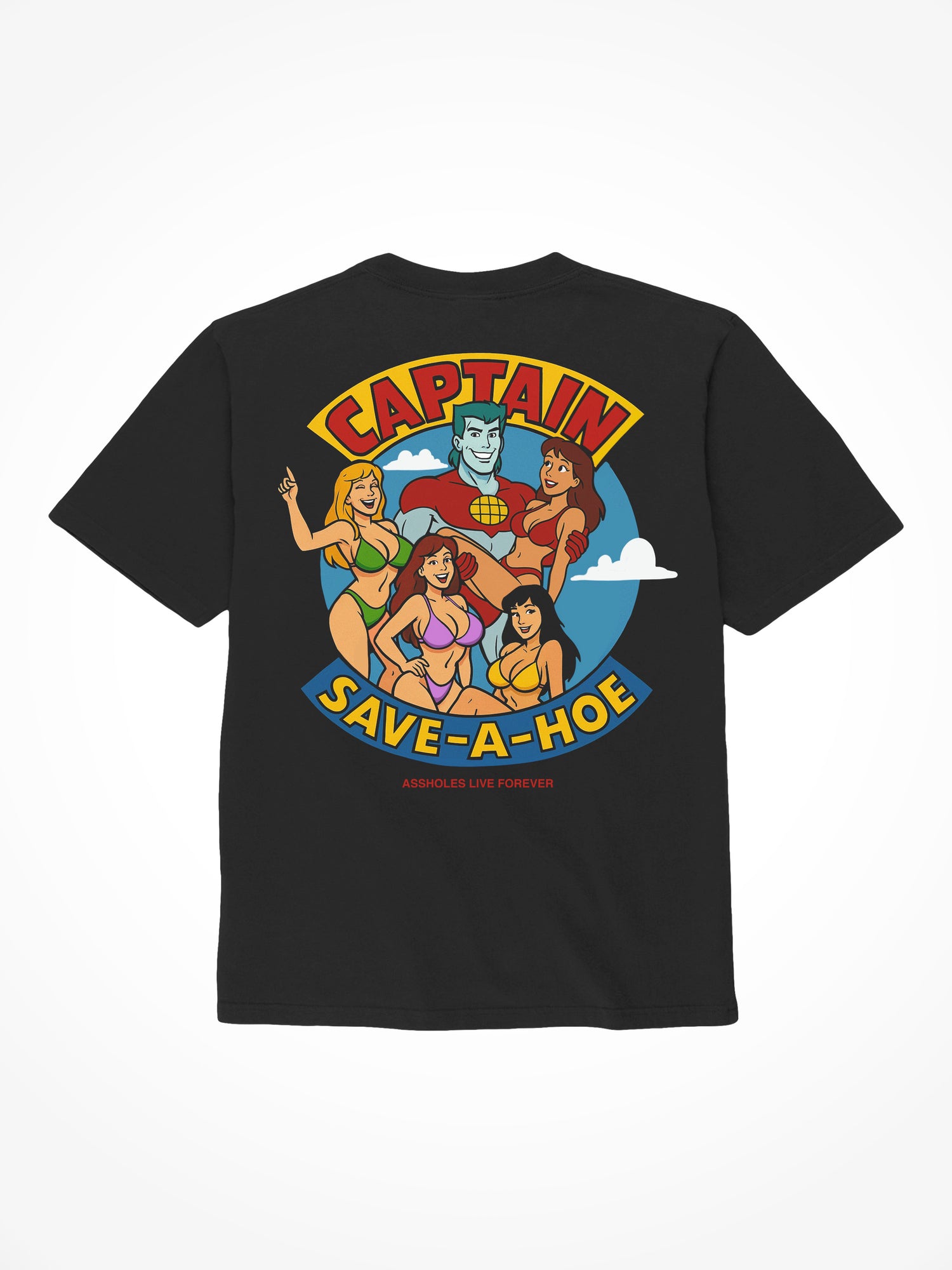 Captain Save a Hoe - Black T-Shirt