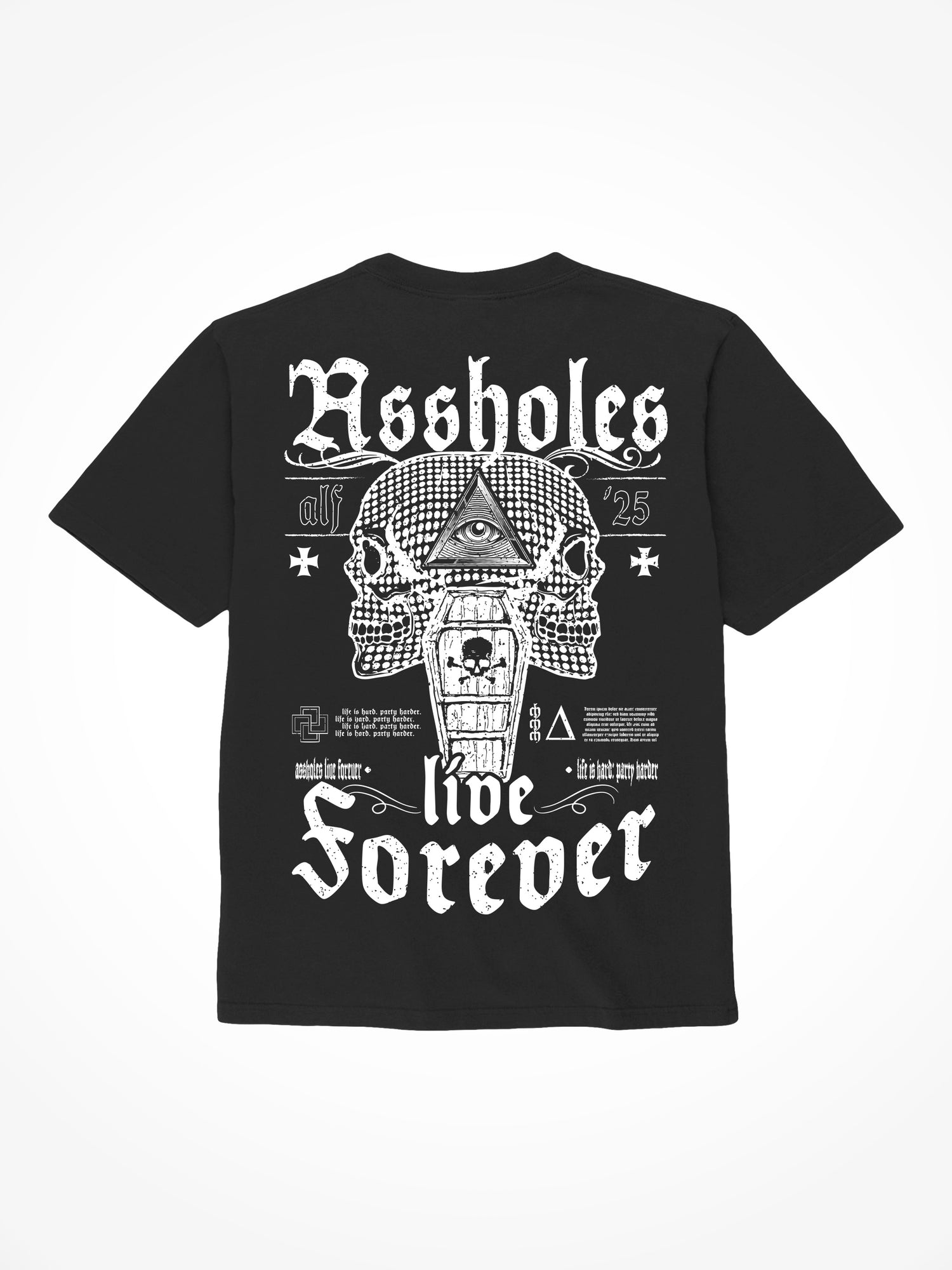 ALF Double Skull - Black T-Shirt