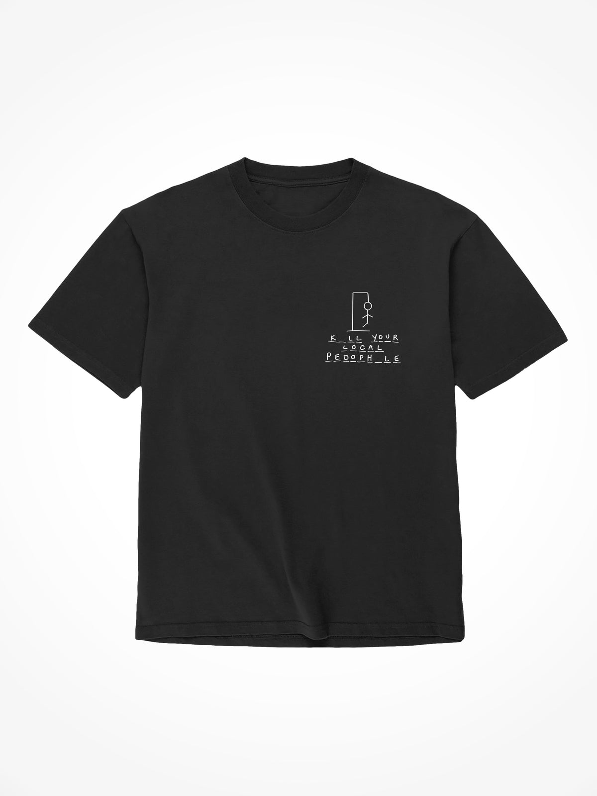 Kill Your Local Pedophile Hangman - Black T-Shirt
