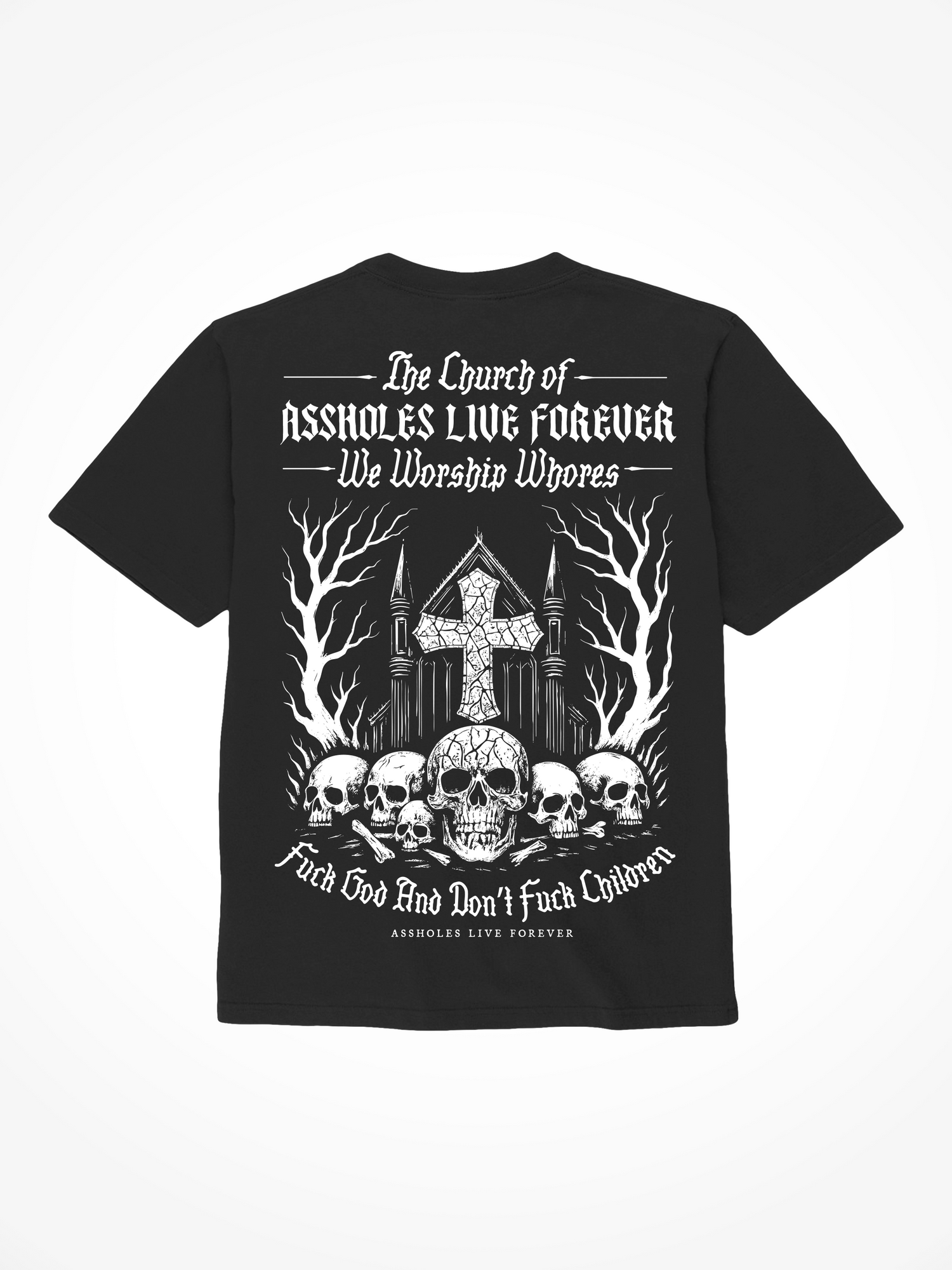 The Church of Assholes - Black T-Shirt