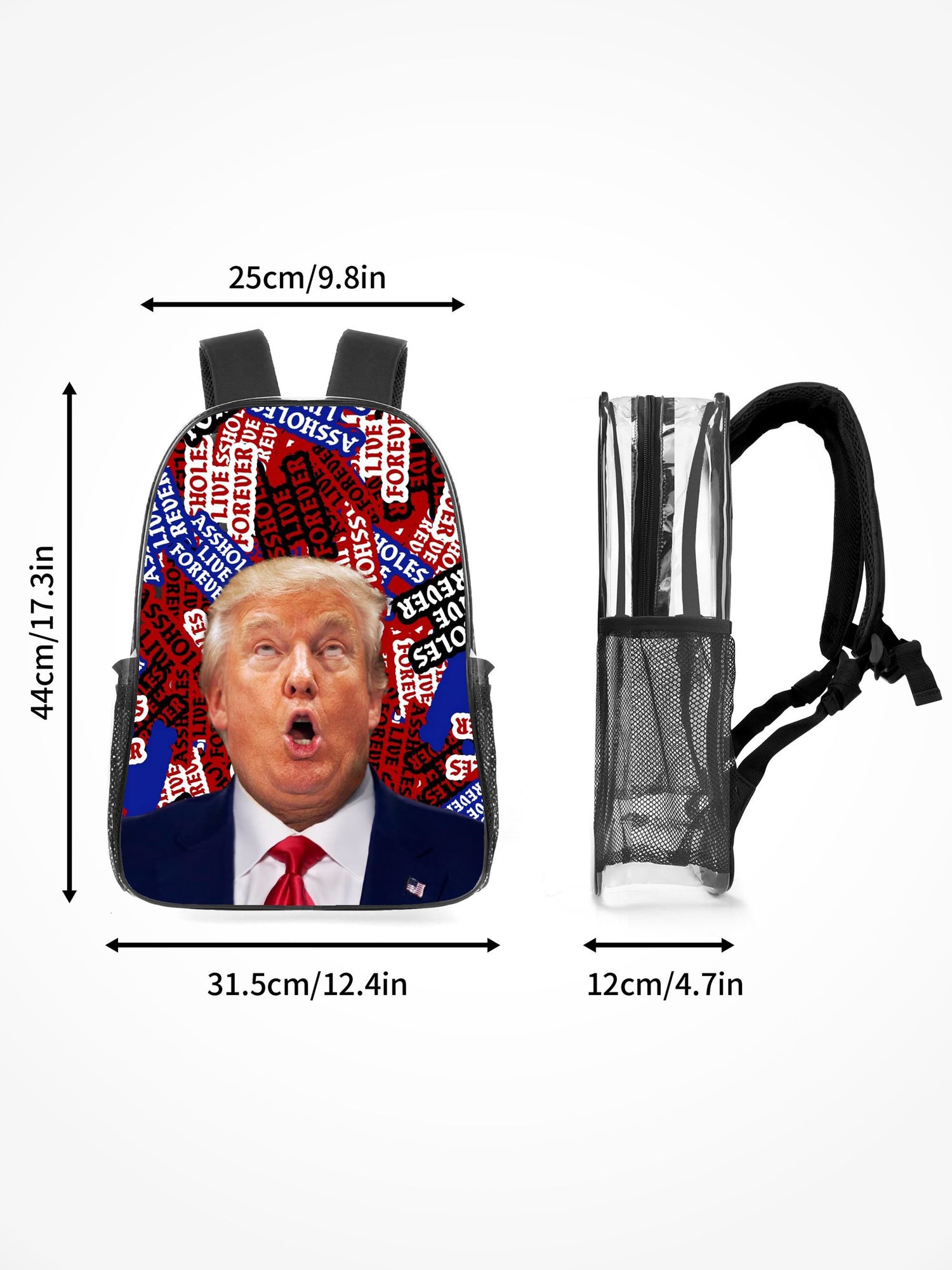 Transparent Backpack - Trump